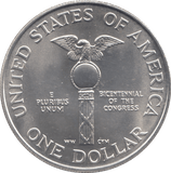 1989 SILVER PROOF ONE DOLLAR USA - SILVER WORLD COINS - Cambridgeshire Coins