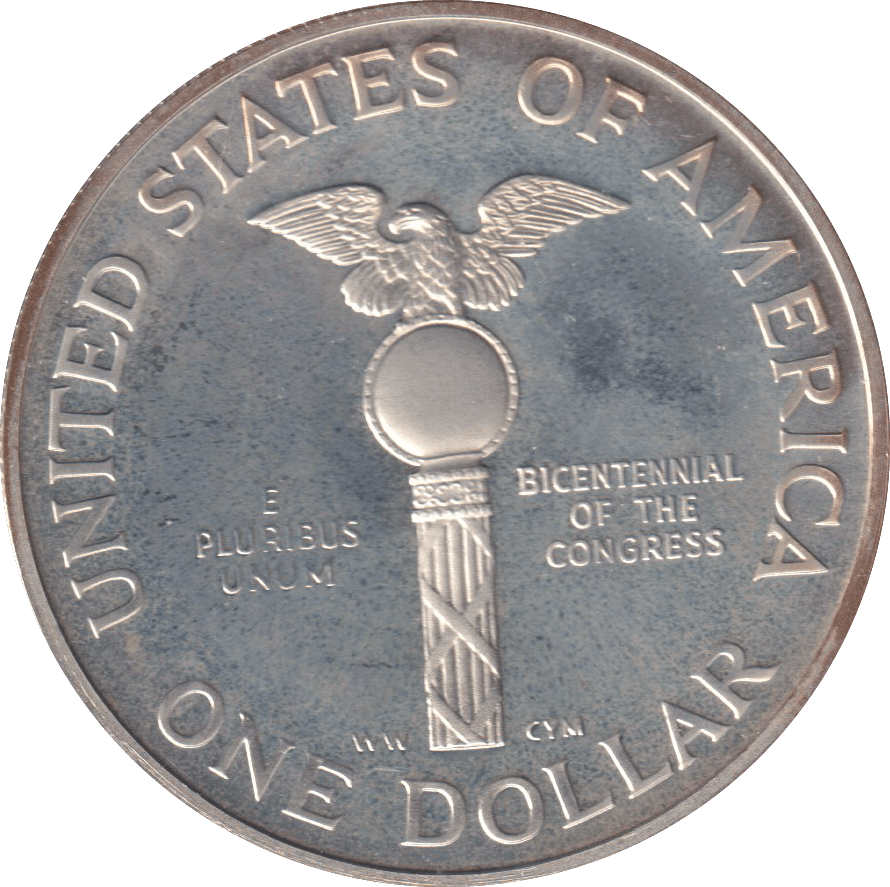 1989 SILVER PROOF ONE DOLLAR USA - SILVER WORLD COINS - Cambridgeshire Coins