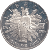 1989 SILVER PROOF ONE DOLLAR USA - SILVER WORLD COINS - Cambridgeshire Coins