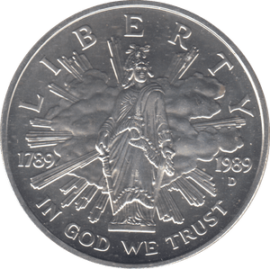 1989 SILVER PROOF ONE DOLLAR USA - SILVER WORLD COINS - Cambridgeshire Coins