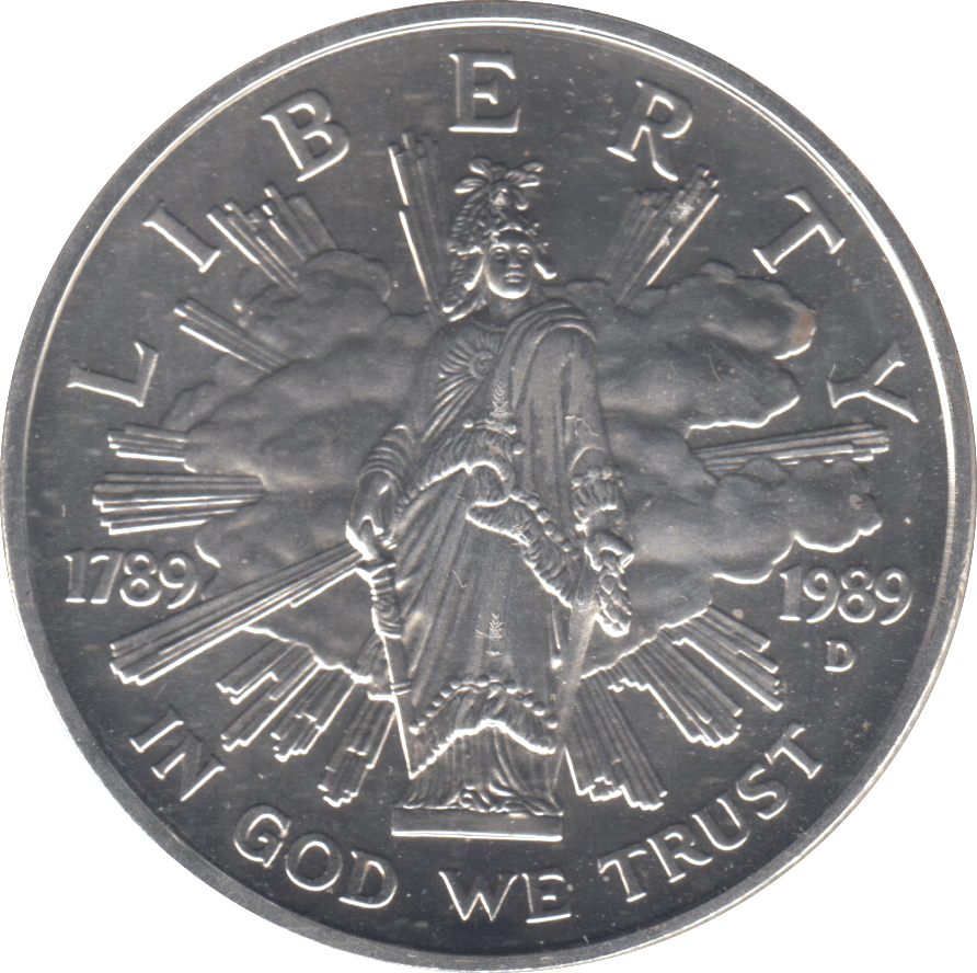 1989 SILVER PROOF ONE DOLLAR USA - SILVER WORLD COINS - Cambridgeshire Coins
