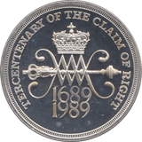 1989 SILVER PROOF TWO POUNDS CLAIM OF RIGHTS - SILVER WORLD COINS - Cambridgeshire Coins