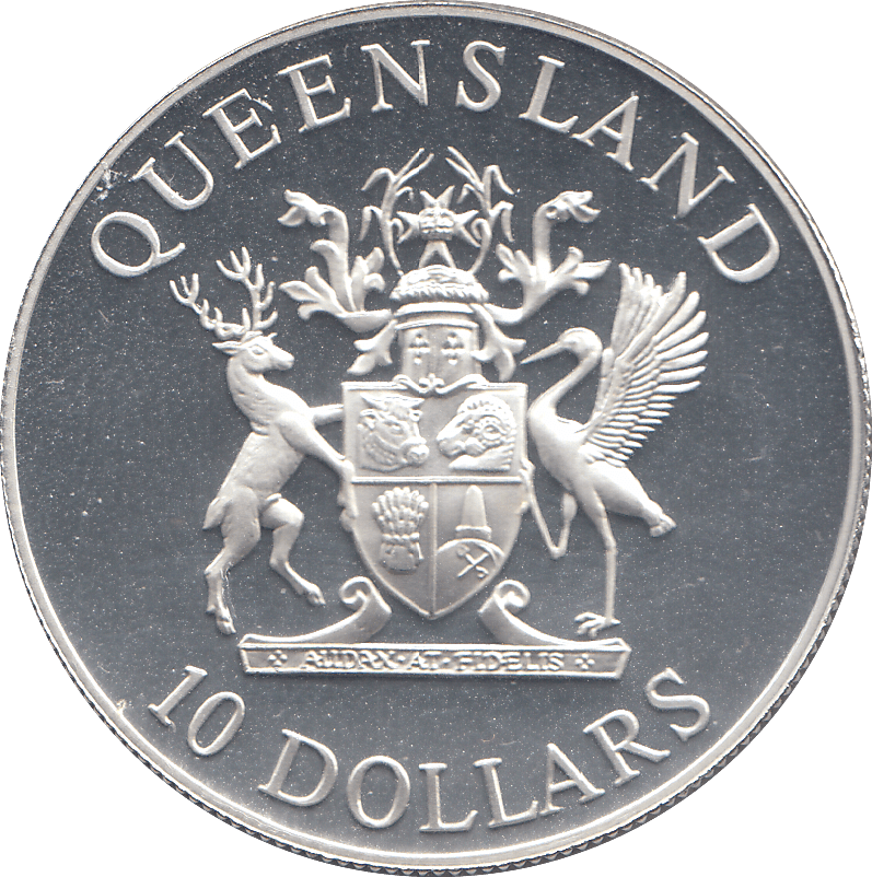 1989 SILVER QUEENSLAND 10 DOLLARS ( PROOF ) - 10 DOLLARS - Cambridgeshire Coins