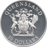 1989 SILVER QUEENSLAND 10 DOLLARS ( PROOF ) - 10 DOLLARS - Cambridgeshire Coins