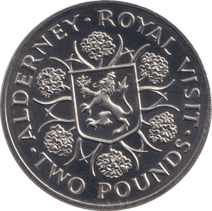 1989 TWO POUNDS ROYAL VISIT ALDERNEY - WORLD COINS - Cambridgeshire Coins