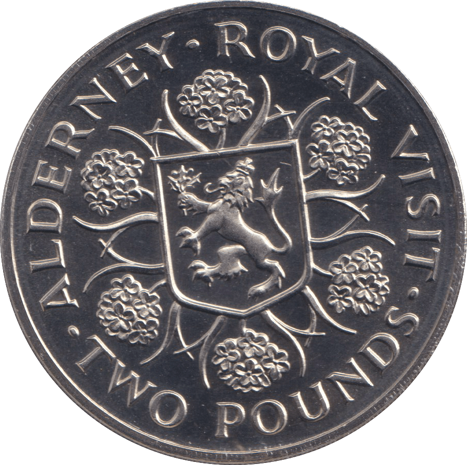 1989 TWO POUNDS ROYAL VISIT ALDERNEY - WORLD COINS - Cambridgeshire Coins