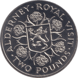 1989 TWO POUNDS ROYAL VISIT ALDERNEY - WORLD COINS - Cambridgeshire Coins