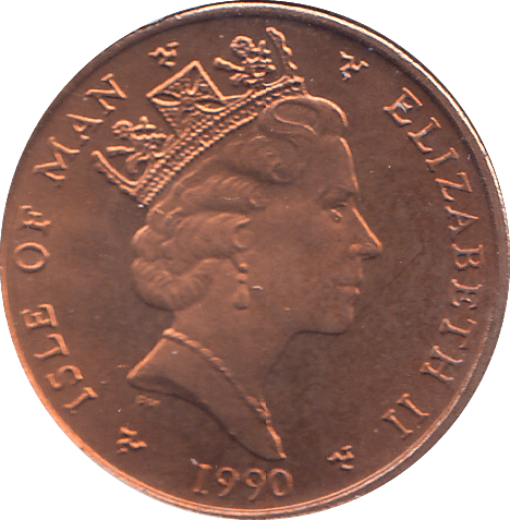 1990 1 PENCE ELLAN VANNIN ( BU ) - WORLD COINS - Cambridgeshire Coins