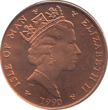 1990 1 PENCE ELLAN VANNIN ( BU ) - WORLD COINS - Cambridgeshire Coins