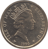 1990 1 POUND ELLAN VANNIN ( BU ) - WORLD COINS - Cambridgeshire Coins