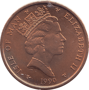 1990 2 PENCE ELLAN VANNIN ( BU ) - WORLD COINS - Cambridgeshire Coins