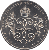 1990 2 POUNDS QUEEN ELIZABETH THE QUEEN MOTHER ( BU ) - WORLD COINS - Cambridgeshire Coins