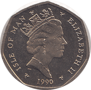 1990 20 PENCE ELLAN VANNIN ( BU ) - WORLD COINS - Cambridgeshire Coins