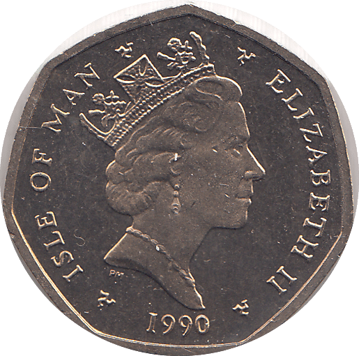 1990 20 PENCE ELLAN VANNIN ( BU ) - WORLD COINS - Cambridgeshire Coins