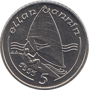 1990 5 PENCE ELLAN VANNIN ( BU ) - WORLD COINS - Cambridgeshire Coins