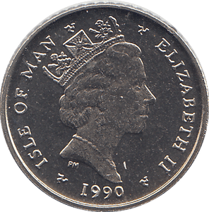 1990 5 PENCE ELLAN VANNIN ( BU ) - WORLD COINS - Cambridgeshire Coins