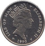1990 5 PENCE ELLAN VANNIN ( BU ) - WORLD COINS - Cambridgeshire Coins