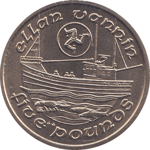 1990 5 POUNDS ELLAN VANNIN ( BU ) - WORLD COINS - Cambridgeshire Coins