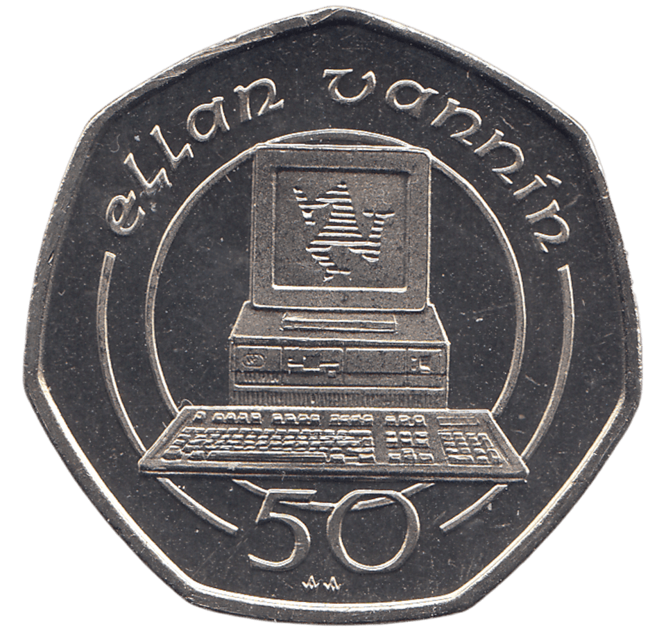 1990 50 PENCE ELLAN VANNIN ( BU ) - WORLD COINS - Cambridgeshire Coins