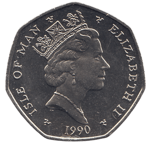 1990 50 PENCE ELLAN VANNIN ( BU ) - WORLD COINS - Cambridgeshire Coins
