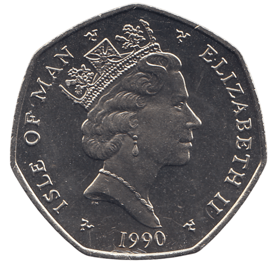 1990 50 PENCE ELLAN VANNIN ( BU ) - WORLD COINS - Cambridgeshire Coins