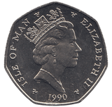 1990 50 PENCE ELLAN VANNIN ( BU ) - WORLD COINS - Cambridgeshire Coins