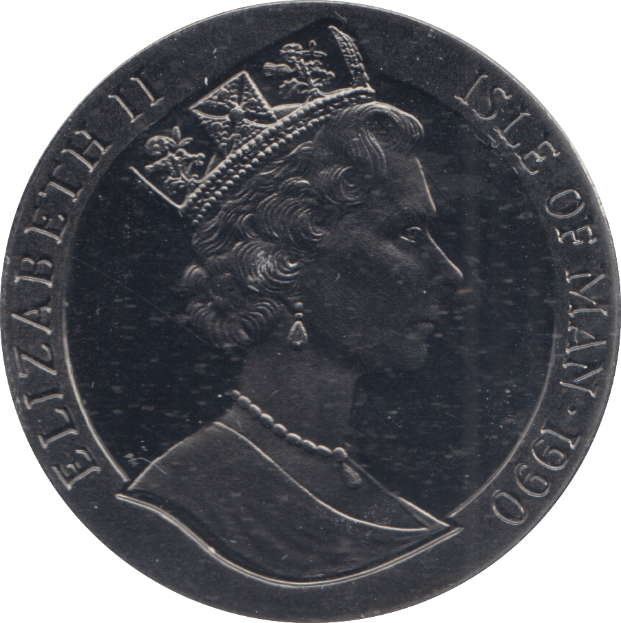 1990 CROWN PENNY BLACK ISLE OF MAN - CROWN - Cambridgeshire Coins