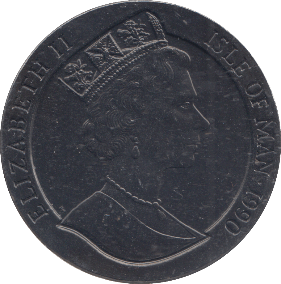 1990 CROWN PENNY BLACK ISLE OF MAN - CROWN - Cambridgeshire Coins