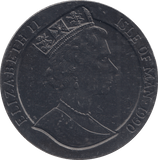1990 CROWN PENNY BLACK ISLE OF MAN - CROWN - Cambridgeshire Coins