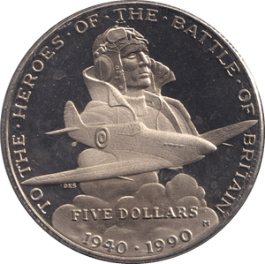 1990 FIVE DOLLARS - WORLD COINS - Cambridgeshire Coins