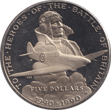 1990 FIVE DOLLARS - WORLD COINS - Cambridgeshire Coins