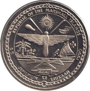 1990 FIVE DOLLARS - WORLD COINS - Cambridgeshire Coins