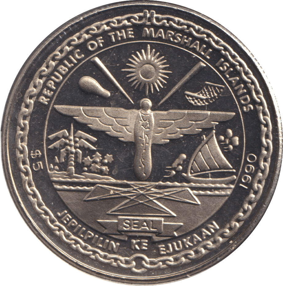 1990 FIVE DOLLARS - WORLD COINS - Cambridgeshire Coins