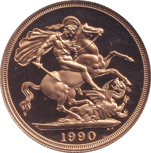 1990 GOLD DOUBLE SOVEREIGN ( PROOF ) - DOUBLE SOVEREIGN - Cambridgeshire Coins