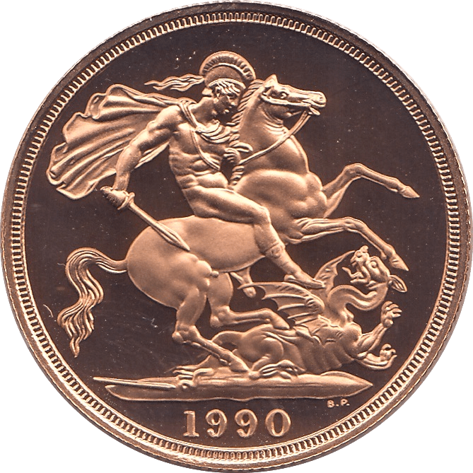 1990 GOLD DOUBLE SOVEREIGN TWO POUNDS ( PROOF ) - Double Sovereign - Cambridgeshire Coins