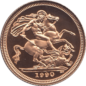 1990 GOLD HALF SOVEREIGN ( PROOF ) - HALF SOVEREIGN - Cambridgeshire Coins