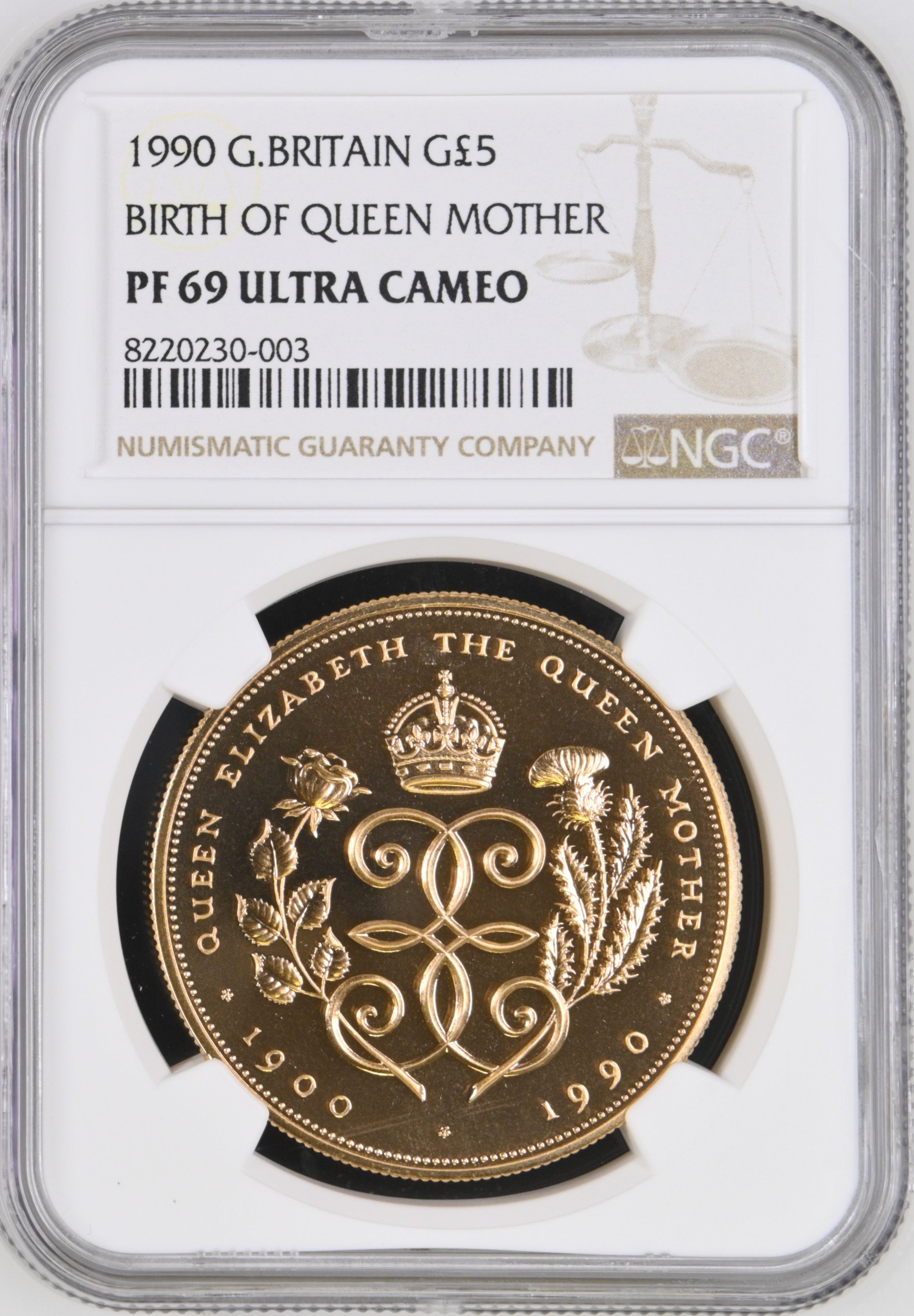 1990 イギリス  バラ アザミ 銀貨 5ポンド NGC PF69UC アンティークコイン・金貨の販売専門店｜アニバーサリーコイン｜