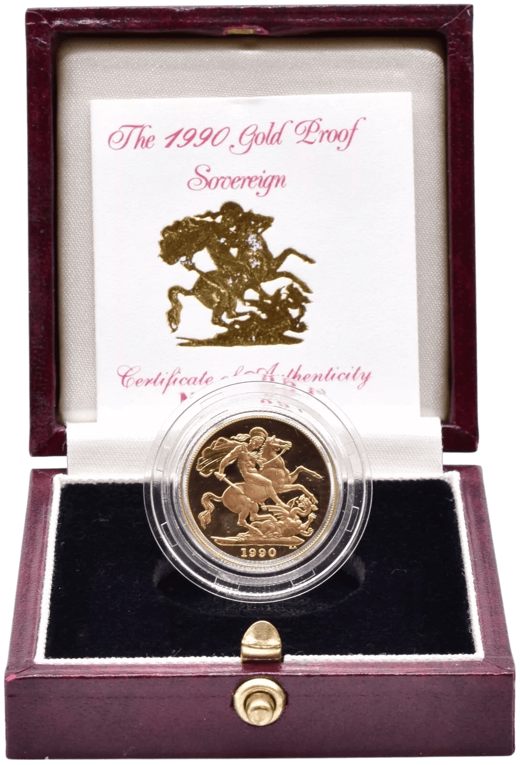 1990 GOLD PROOF SOVEREIGN BOXED - GOLD PROOF SOVEREIGNS - Cambridgeshire Coins