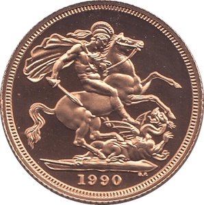 1990 GOLD SOVEREIGN ( PROOF ) - SOVEREIGN - Cambridgeshire Coins