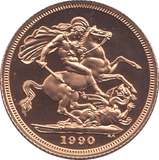 1990 GOLD SOVEREIGN ( PROOF ) - SOVEREIGN - Cambridgeshire Coins