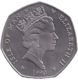 1990 LADY OF MANN FERRY 50P ISLE OF MAN ( UNC ) AA - 50P REGIONAL ISSUES - Cambridgeshire Coins