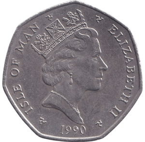 1990 LARGE 50P ISLE OF MAN - 50P REGIONAL ISSUE - Cambridgeshire Coins