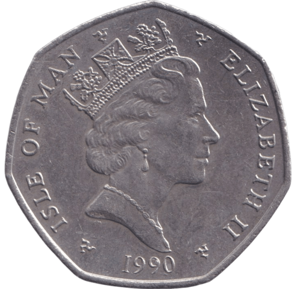 1990 LARGE 50P ISLE OF MAN - 50P REGIONAL ISSUE - Cambridgeshire Coins