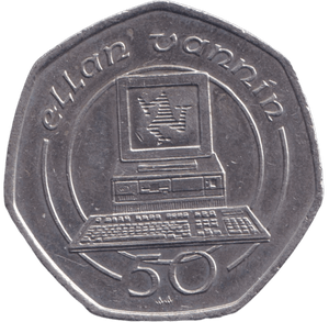 1990 LARGE 50P ISLE OF MAN - 50P REGIONAL ISSUE - Cambridgeshire Coins