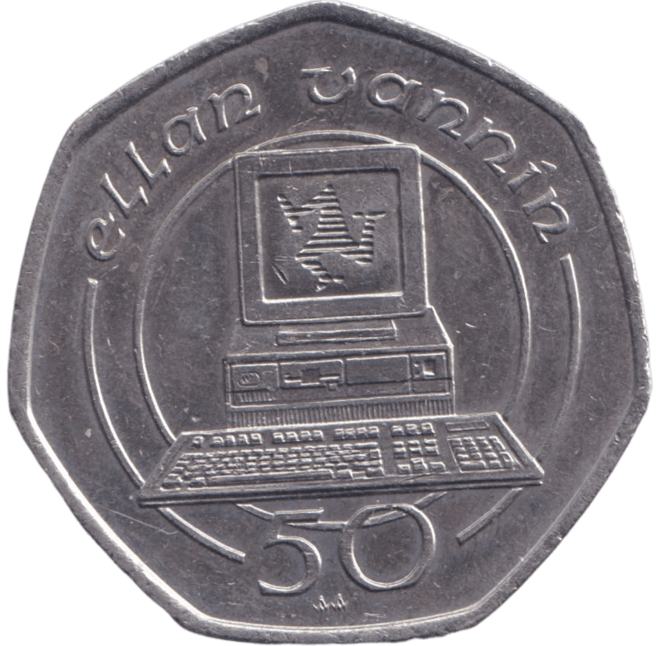 1990 LARGE 50P ISLE OF MAN - 50P REGIONAL ISSUE - Cambridgeshire Coins
