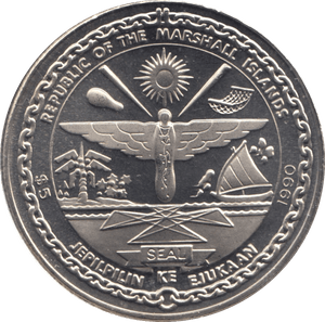 1990 MARSHALL ISLANDS FIVE DOLLARS ( PROOF ) - WORLD COINS - Cambridgeshire Coins