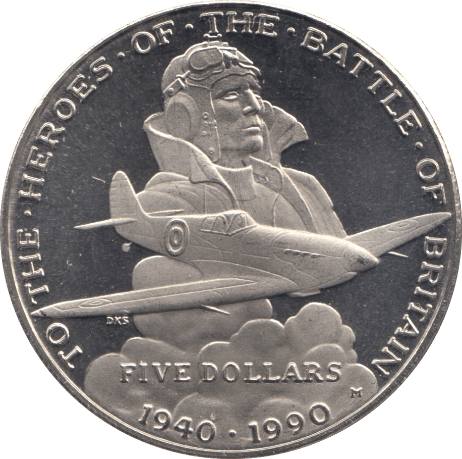 1990 MARSHALL ISLANDS FIVE DOLLARS ( PROOF ) - WORLD COINS - Cambridgeshire Coins