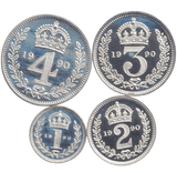 1990 MAUNDY SET BRILLIANT UNCIRCULATED ELIZABETH II - Maundy Set - Cambridgeshire Coins