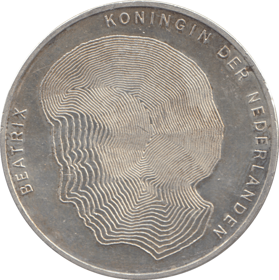 1990 NETHERLANDS SILVER 50 GULDEN - WOLRD SILVER COINS - Cambridgeshire Coins