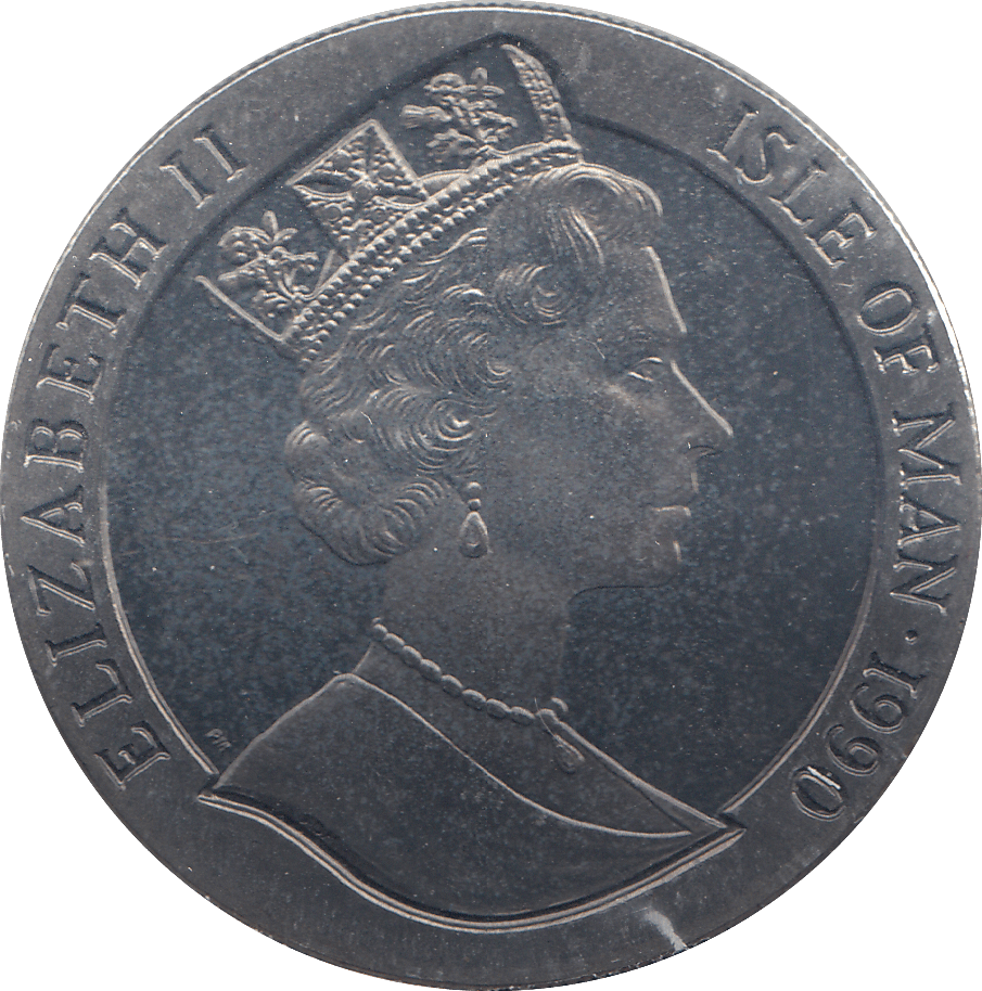 1990 ONE CROWN PENNY BLACK 150TH ANNIVERSARY - WORLD COINS - Cambridgeshire Coins